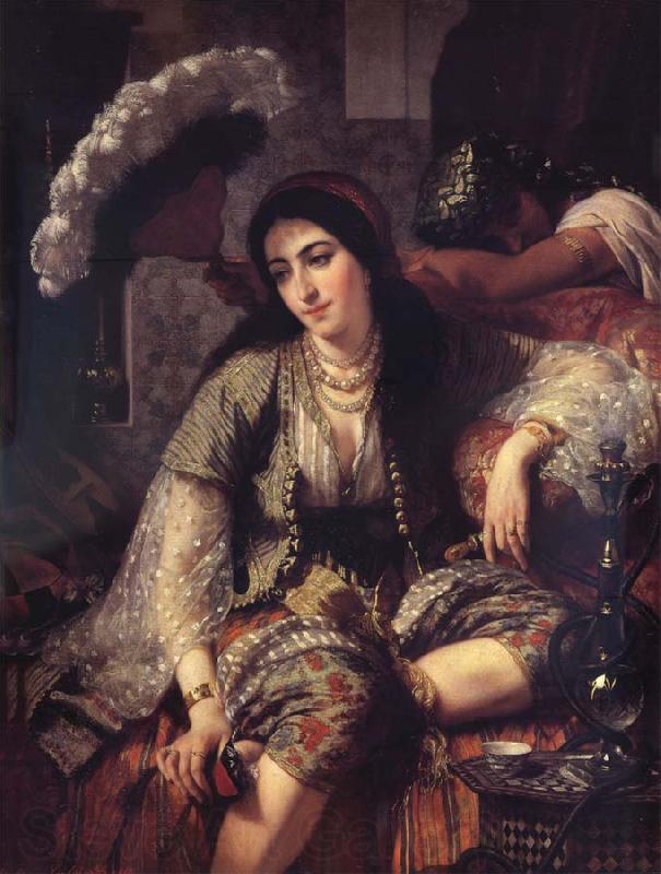 Ange Tissier Algerian Woman and her slave France oil painting art